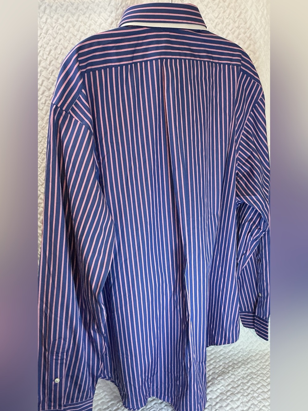 NWT Ralph Lauren Classic Fit Blue and Pink Men’s Button Down 17.5 34/35 - Picture 3 of 7